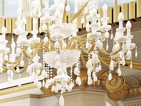 181 | Palace with Indoor Pool material palette — Crystal & gilt
