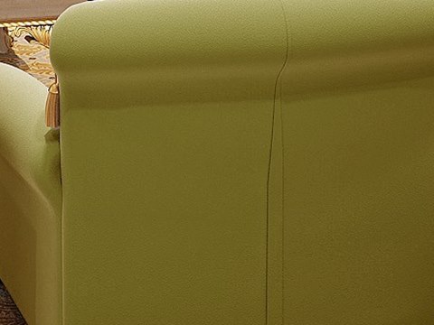181 | Palace with Indoor Pool material palette — Moss-green upholstery