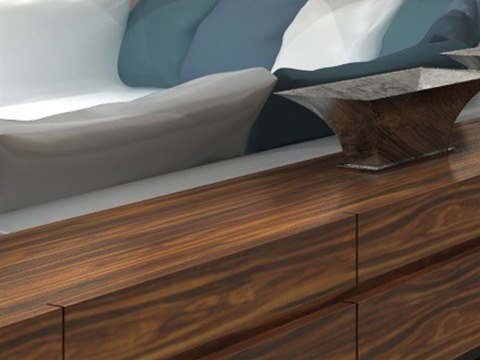 219 | Private Residence material palette — Figured rosewood