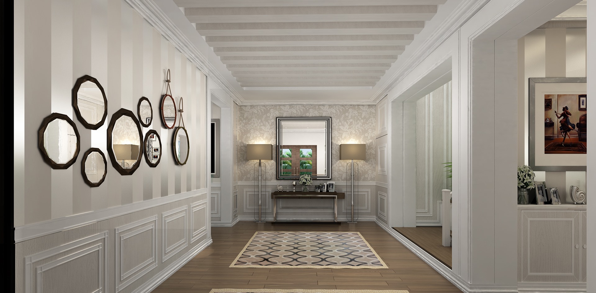 Private Residence — entrance and stair. Luxury villa interior design by IAIA.