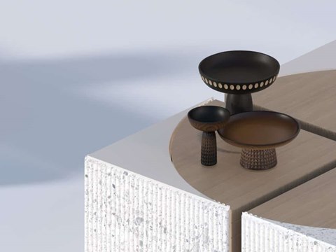 268 | The Earthstone material palette — Carved stone & oak