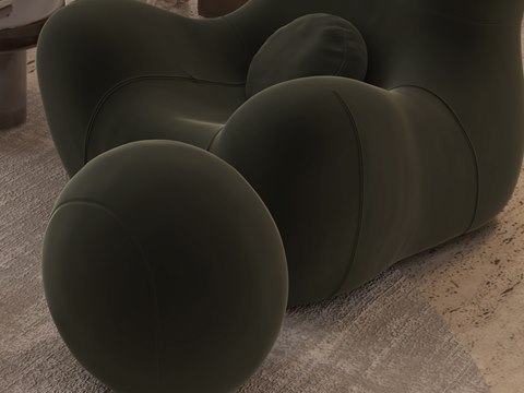 287 | Villa H material palette — Olive velvet