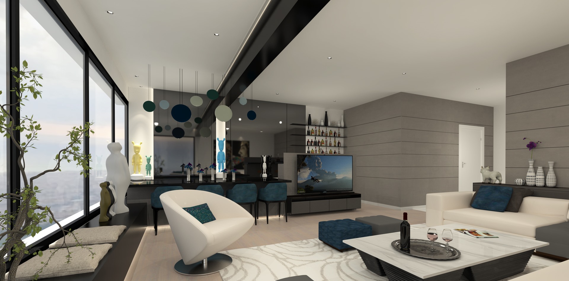 Private Apartment, Beirut, Beirut, Lebanon — saloon. Luxury apartment interior design by IAIA.