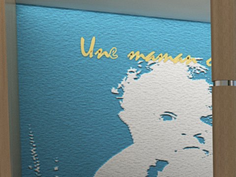 224 | Children of Africa Hospital material palette — Blue portrait relief