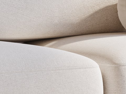 City Walk Apartment material palette — Ivory bouclé