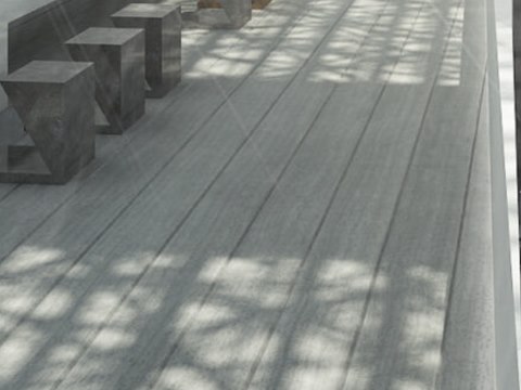 C20 | Lighting Company material palette — Grey timber deck