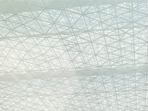 C20 | Lighting Company material palette — White lattice canopy
