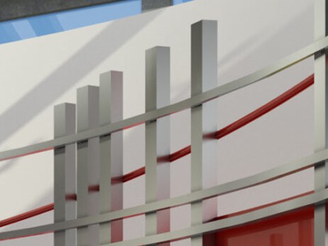 C10 | Ferrari Museum material palette — Steel bars