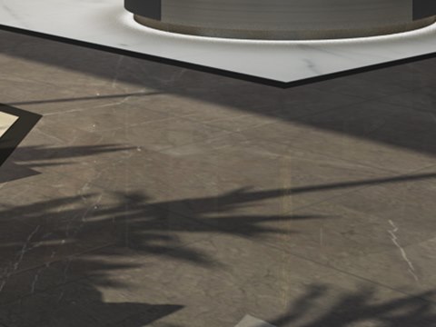 232 | Hotel Astral material palette — Grey veined marble