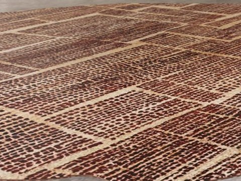 Le Reve material palette — Red patterned rug
