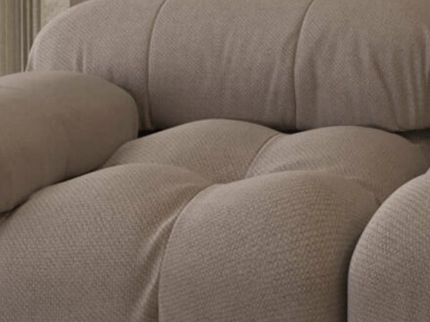 MS Residence – Dubai, UAE material palette — Taupe bouclé