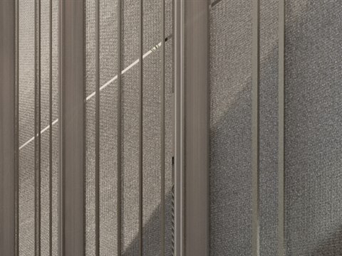 P248 | Intercontinental Hotel material palette — Bronze mesh & fins