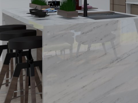 Private Chalet, Lebanon material palette — White marble