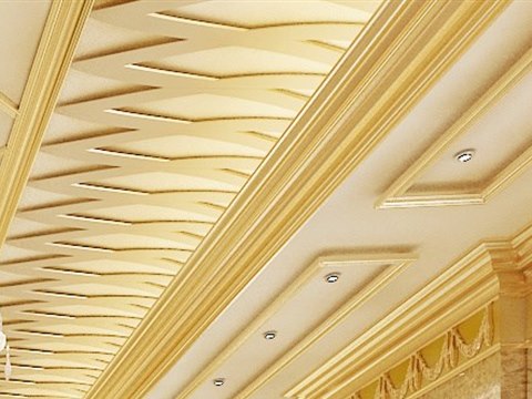 213 | Classical Private Palace material palette — Gilded ceiling relief
