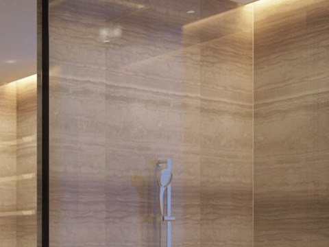 234 | Private Residence material palette — Striated stone
