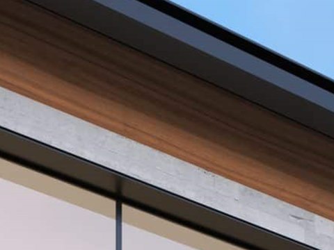 The Frame material palette — Timber soffit