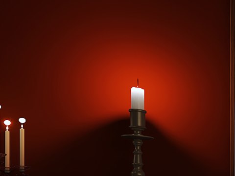 Tryst of the elements material palette — Red walls by candlelight